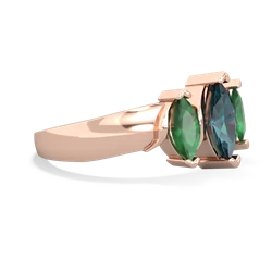 Alexandrite Three Peeks 14K Rose Gold ring R2433