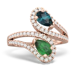 Alexandrite Diamond Dazzler 14K Rose Gold ring R3000