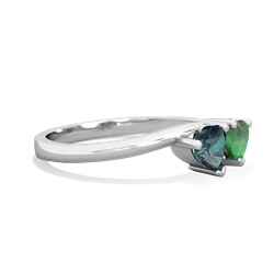 Alexandrite Sweethearts 14K White Gold ring R5260