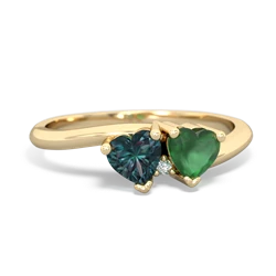 Alexandrite Sweethearts 14K Yellow Gold ring R5260