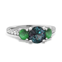 Alexandrite Pave Trellis 14K White Gold ring R5500