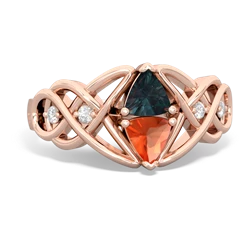 Alexandrite Keepsake Celtic Knot 14K Rose Gold ring R5300