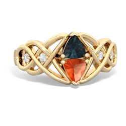 Alexandrite Keepsake Celtic Knot 14K Yellow Gold ring R5300