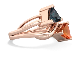 Alexandrite Split Band Swirl 14K Rose Gold ring R2341