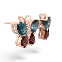 Alexandrite Butterfly 14K Rose Gold earrings E2215