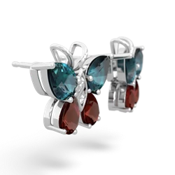 Alexandrite Butterfly 14K White Gold earrings E2215