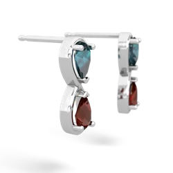 Alexandrite Infinity 14K White Gold earrings E5050