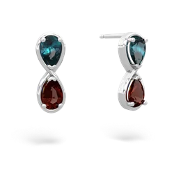 Alexandrite Infinity 14K White Gold earrings E5050