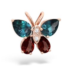 Alexandrite Butterfly 14K Rose Gold pendant P2215