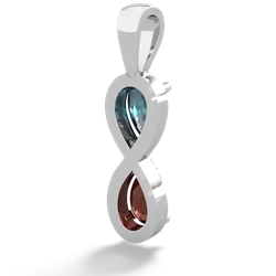 Alexandrite Infinity 14K White Gold pendant P5050