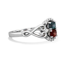 Alexandrite Love Nest 14K White Gold ring R5860