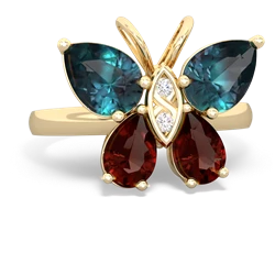 Alexandrite Butterfly 14K Yellow Gold ring R2215