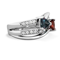 Alexandrite Bowtie 14K White Gold ring R2360