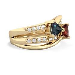 Alexandrite Bowtie 14K Yellow Gold ring R2360