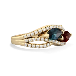 Alexandrite Diamond Rivers 14K Yellow Gold ring R3070