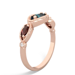 Alexandrite Milgrain Marquise 14K Rose Gold ring R5700