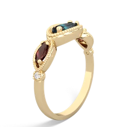 Alexandrite Milgrain Marquise 14K Yellow Gold ring R5700