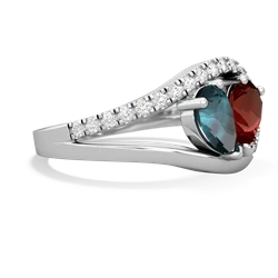 Alexandrite Nestled Heart Keepsake 14K White Gold ring R5650