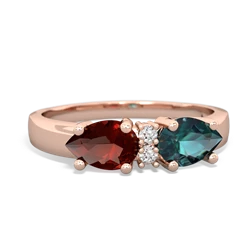 Alexandrite Pear Bowtie 14K Rose Gold ring R0865