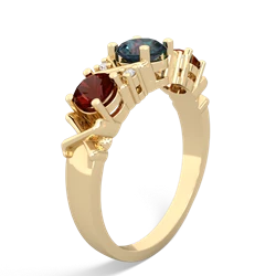 Alexandrite Hugs And Kisses 14K Yellow Gold ring R5016