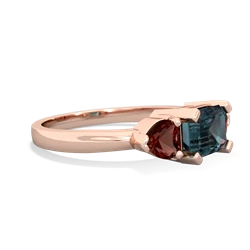 Alexandrite Three Stone 14K Rose Gold ring R5235