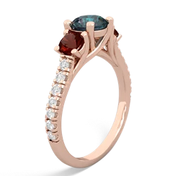 Alexandrite Pave Trellis 14K Rose Gold ring R5500