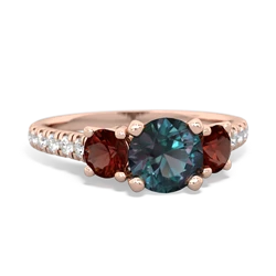 Alexandrite Pave Trellis 14K Rose Gold ring R5500