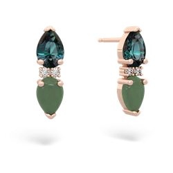 Alexandrite Bowtie Drop 14K Rose Gold earrings E0865