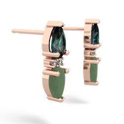 Alexandrite Bowtie Drop 14K Rose Gold earrings E0865