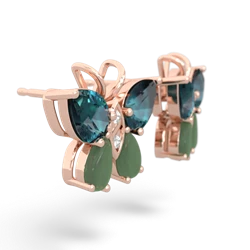 Alexandrite Butterfly 14K Rose Gold earrings E2215