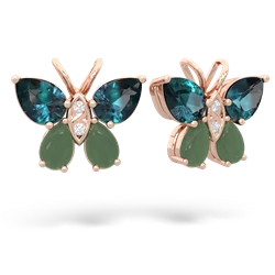 Alexandrite Butterfly 14K Rose Gold earrings E2215