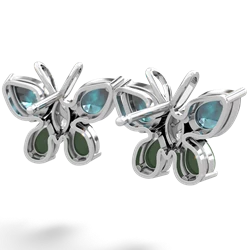 Alexandrite Butterfly 14K White Gold earrings E2215