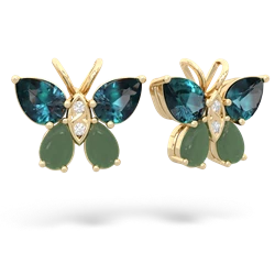 Alexandrite Butterfly 14K Yellow Gold earrings E2215