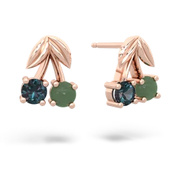 Alexandrite Sweet Cherries 14K Rose Gold earrings E7001