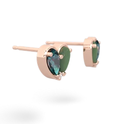 Alexandrite 'Our Heart' 14K Rose Gold earrings E5072