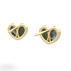 Alexandrite 'Our Heart' 14K Yellow Gold earrings E5072