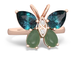 Alexandrite Butterfly 14K Rose Gold ring R2215