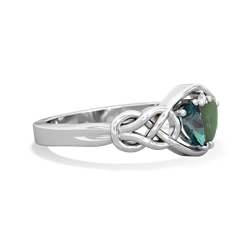 Alexandrite Celtic Love Knot 14K White Gold ring R5420