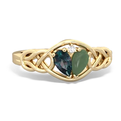 Alexandrite Celtic Love Knot 14K Yellow Gold ring R5420