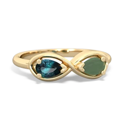 Alexandrite Infinity 14K Yellow Gold ring R5050