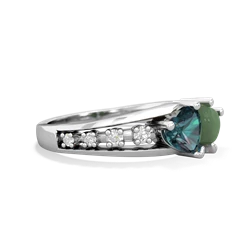 Alexandrite Heart To Heart 14K White Gold ring R3342