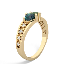 Alexandrite Heart To Heart 14K Yellow Gold ring R3342