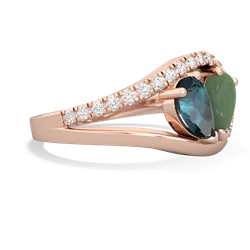 Alexandrite Nestled Heart Keepsake 14K Rose Gold ring R5650