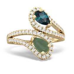 Alexandrite Diamond Dazzler 14K Yellow Gold ring R3000