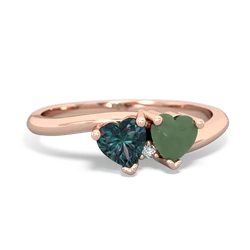 Alexandrite Sweethearts 14K Rose Gold ring R5260