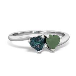 Alexandrite Sweethearts 14K White Gold ring R5260