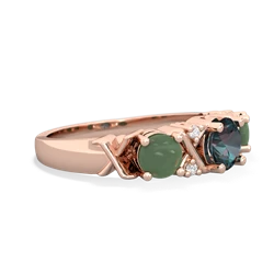 Alexandrite Hugs And Kisses 14K Rose Gold ring R5016