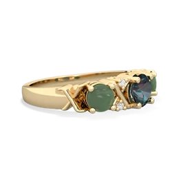 Alexandrite Hugs And Kisses 14K Yellow Gold ring R5016