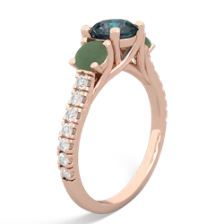 Alexandrite Pave Trellis 14K Rose Gold ring R5500