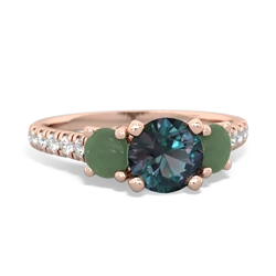 Alexandrite Pave Trellis 14K Rose Gold ring R5500